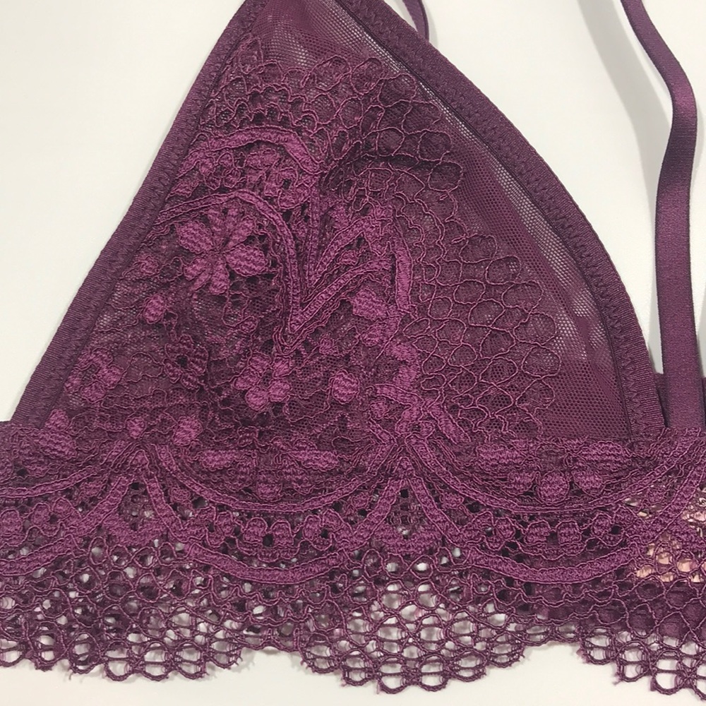 Victoria's Secret Crochet Lace Bralette in Plum - Picture 12 of 13